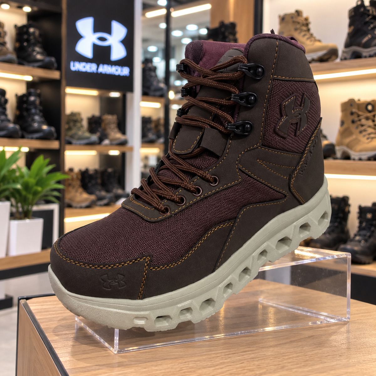 BOTA UNDER SHADOOW # 8 MARRON SUELA BEIS